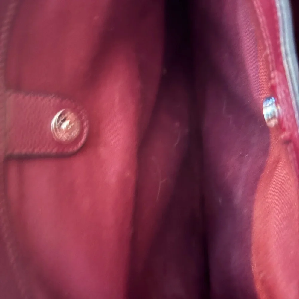 Coach Christie Carryall Burgundy Crossgrain Leather COA